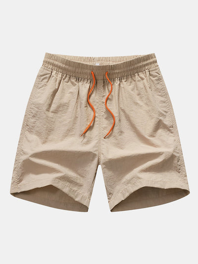 Stripe Print Button Up Shirt & Swim Short