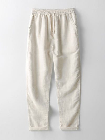 Riviera Knitted Waffle Cuban Shirt & Straight Leg Linen Pants Set