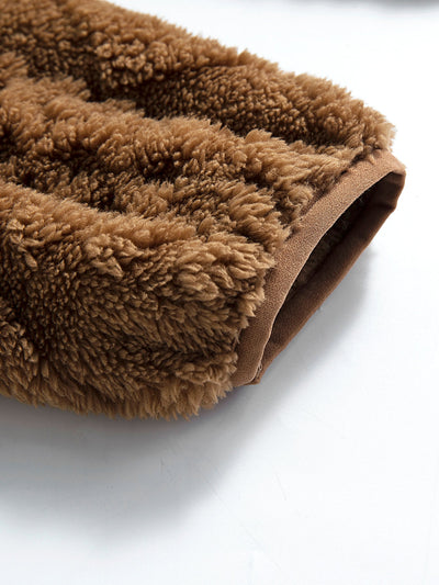 Geometric Jacquard Teddy Jacket