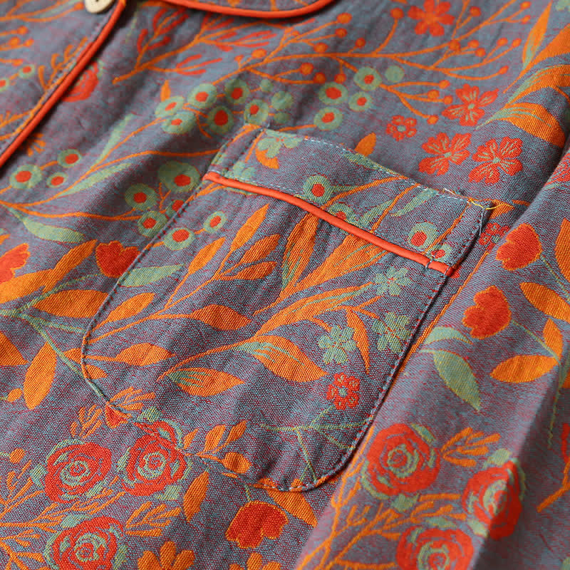 Isabella™ | Vintage Leaf Cotton Loungewear Set