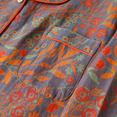 Isabella™ | Vintage Leaf Cotton Loungewear Set