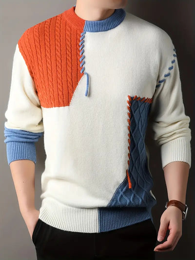 Elijah™ | Stylish Patchwork Sweater