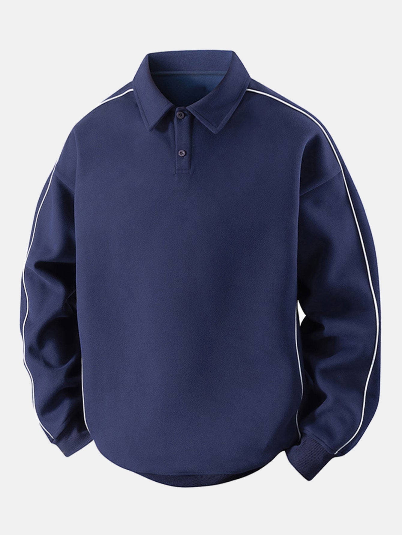 Relax Fit Polo Collar Sweatshirt
