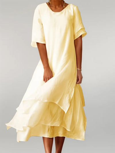 Clara | Elegant Long Cotton Dress