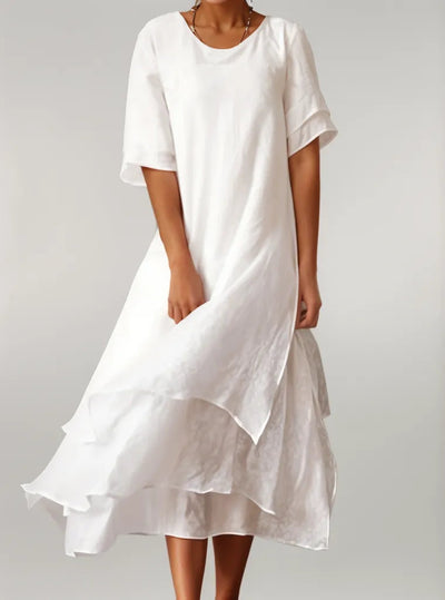 Clara | Elegant Long Cotton Dress