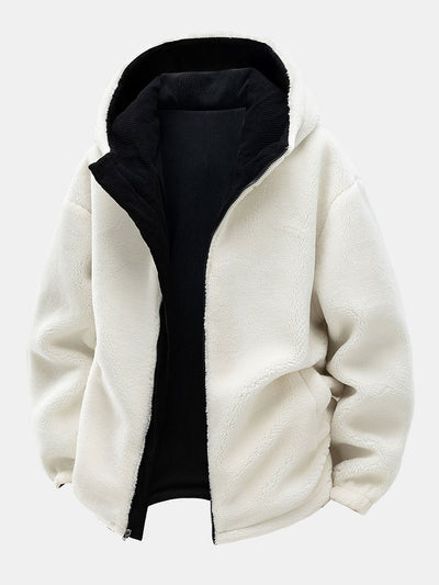 Teddy Corduroy Reversible Hooded Jacket