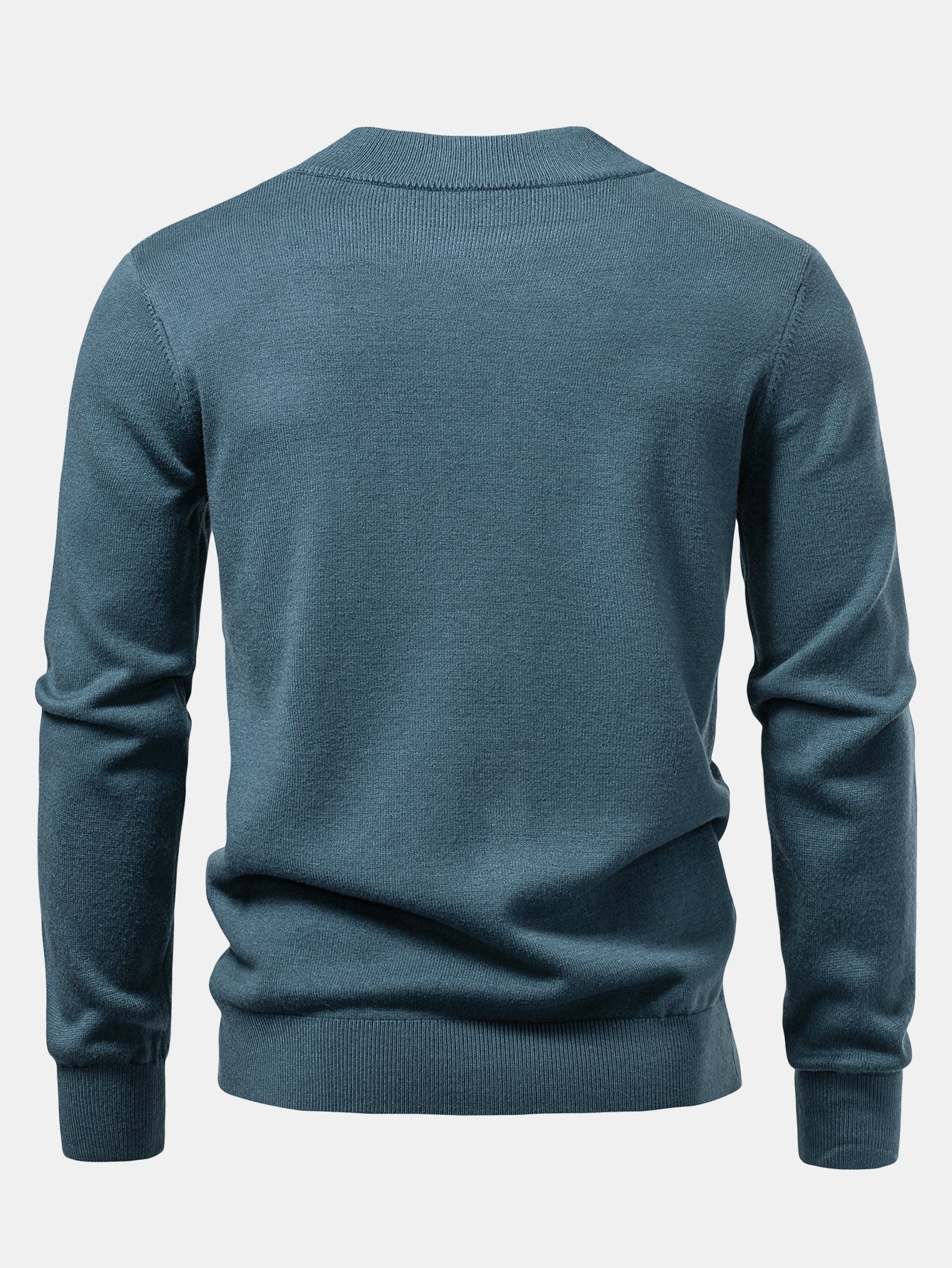 Geometric Jacquard Mock Neck Sweater