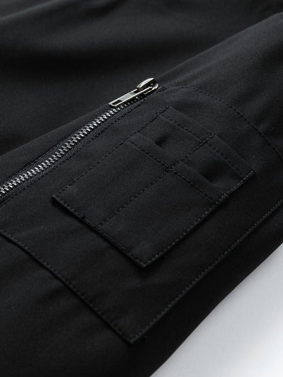 Contrast 2 In 1 Hooded Bomber Jacket