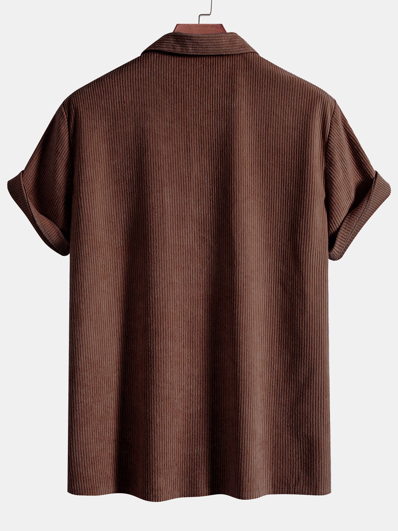 Short Sleeve Corduroy Cuban Shirt
