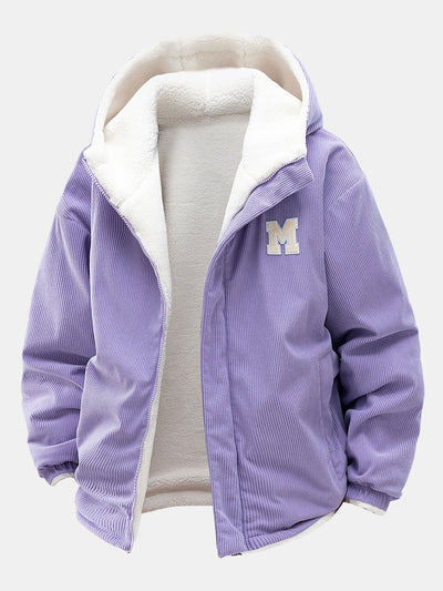 Teddy Corduroy Reversible Hooded Jacket