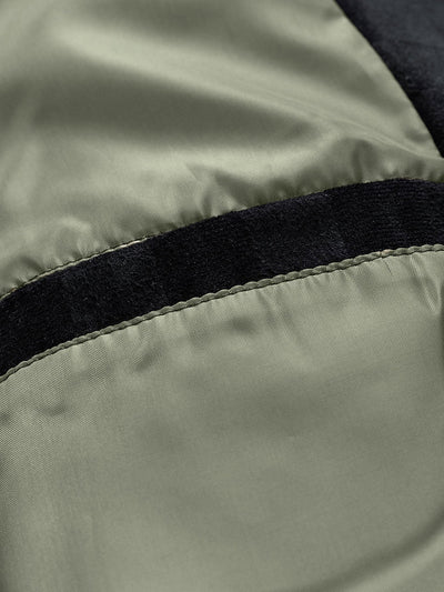 Checkerboard Print Faux Suede Pocket Jacket