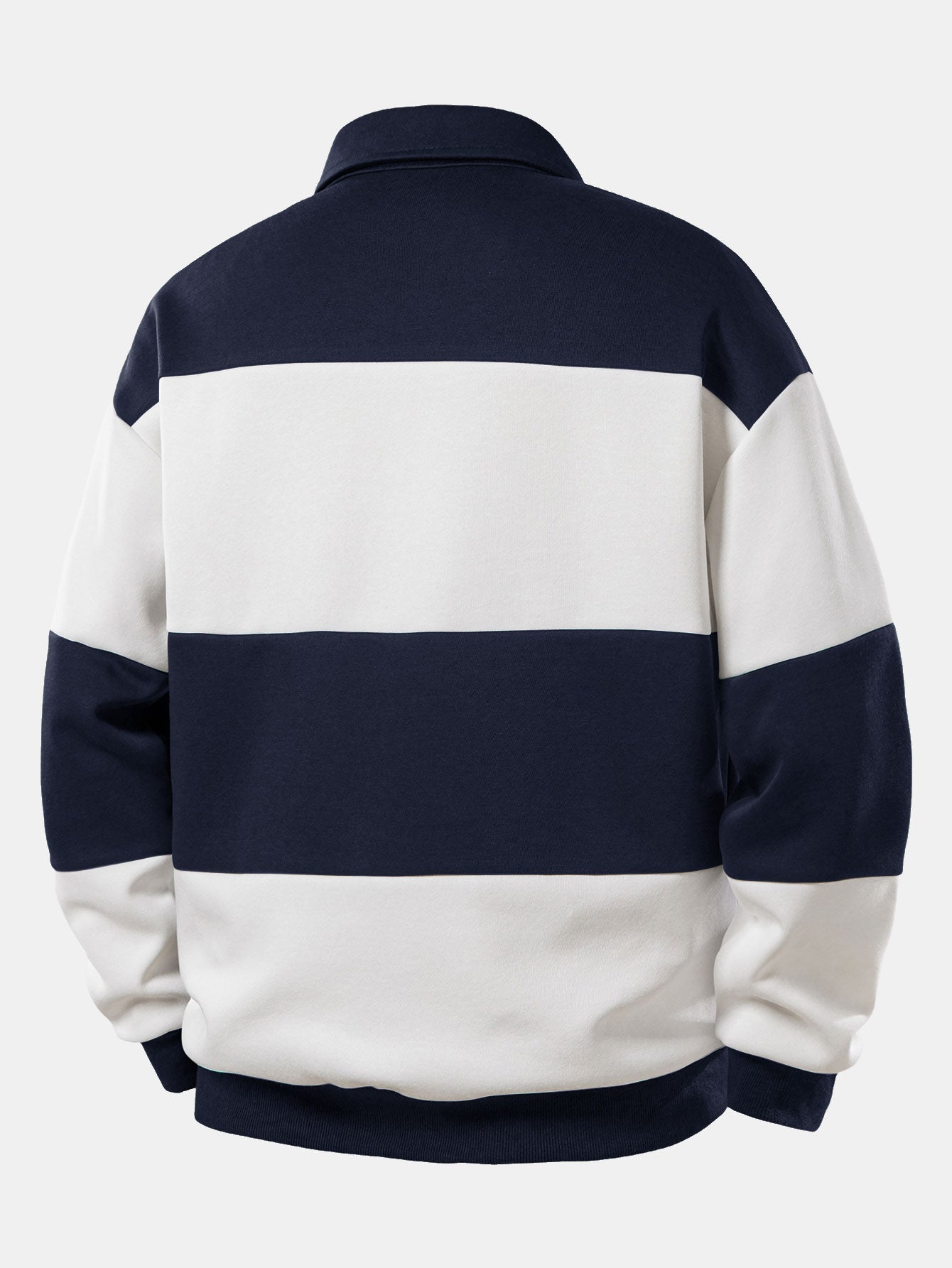 Relax Fit Los Angeles Print Color Block Polo Sweatshirt