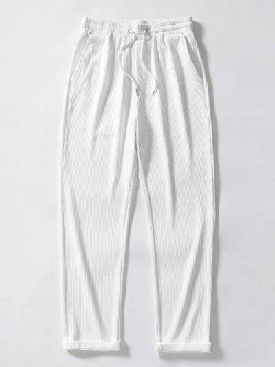 Long Sleeve Muscle Fit Ribbed Stand Collar Shirt & Straight Leg Ribbed Pants
