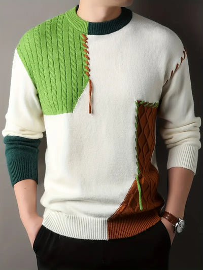 Elijah™ | Stylish Patchwork Sweater