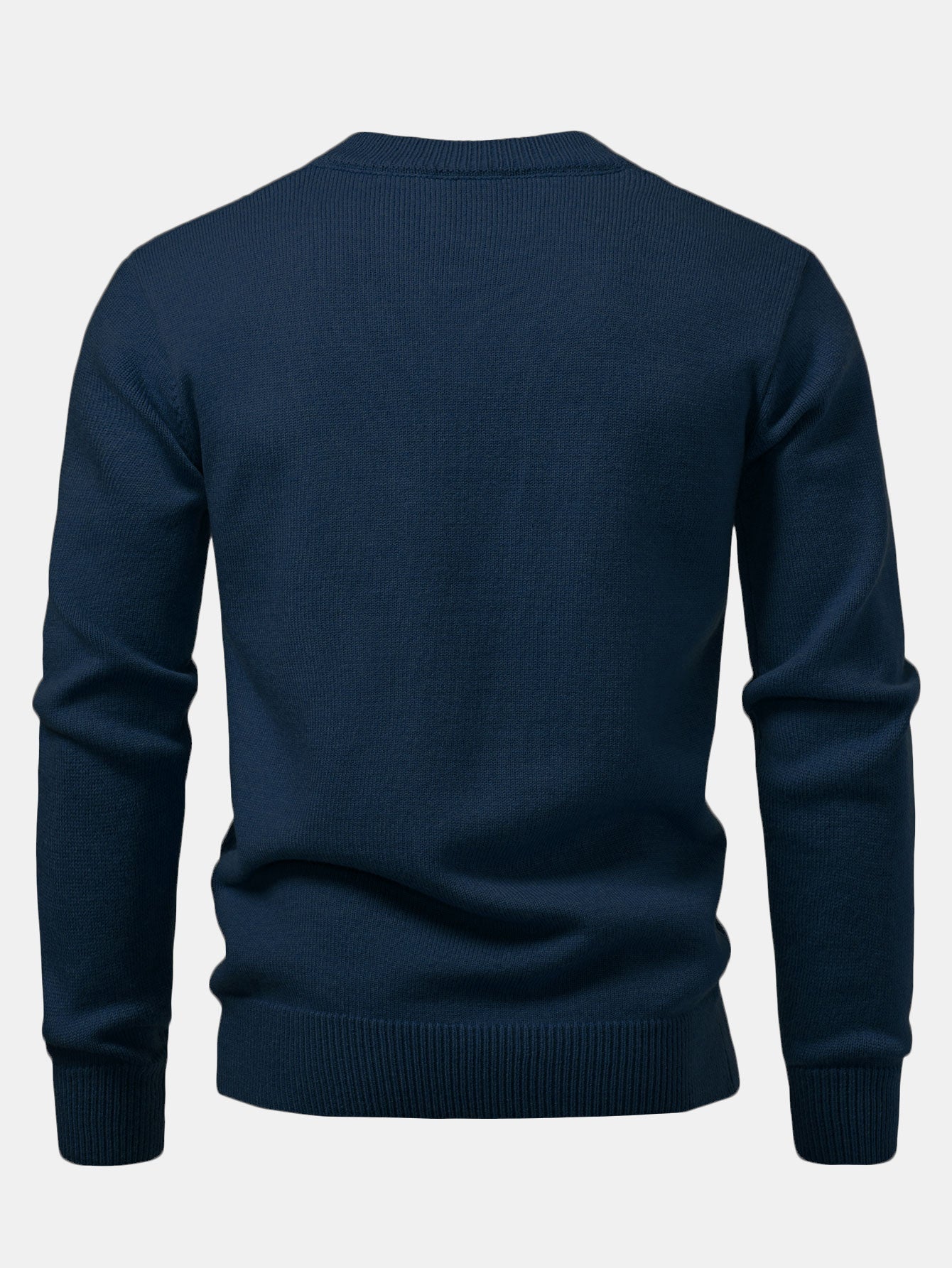 Heavyweight Geometric Jacquard V Neck Sweater