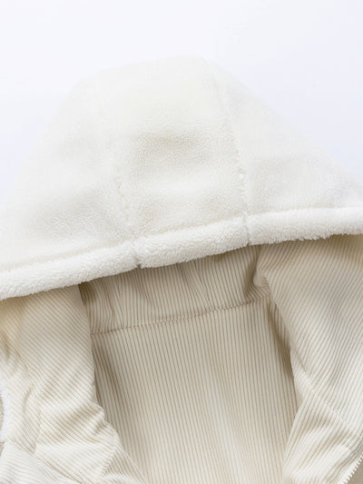 Teddy Corduroy Reversible Hooded Jacket