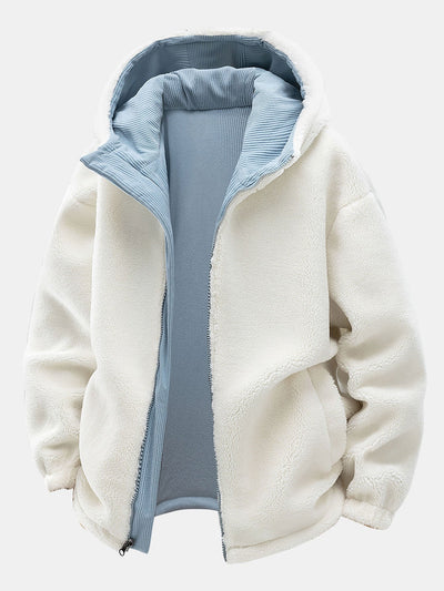 Teddy Corduroy Reversible Hooded Jacket
