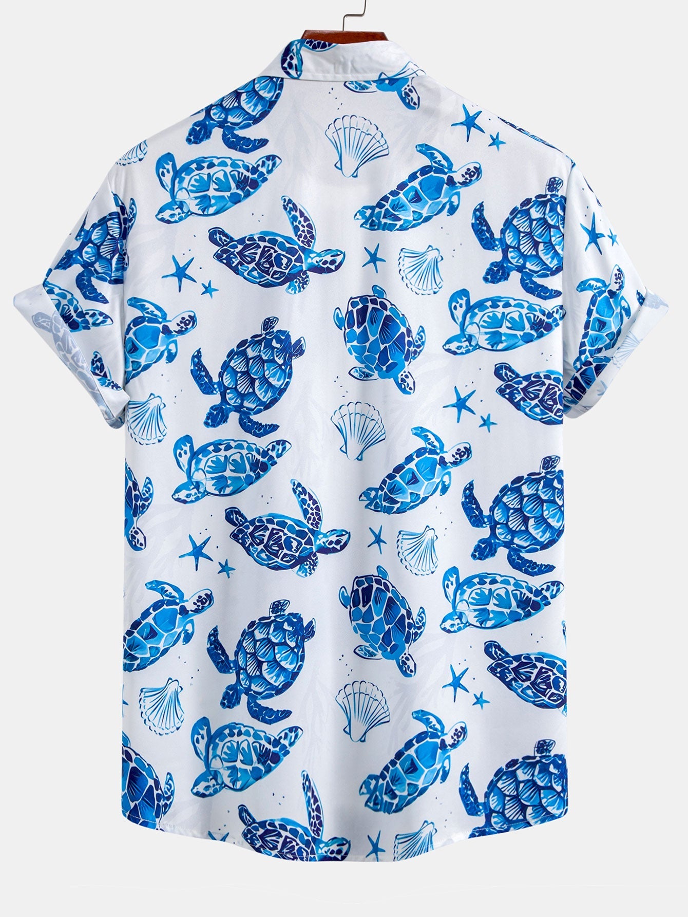 Turtle Print Button Up Shirt & Swim Shorts