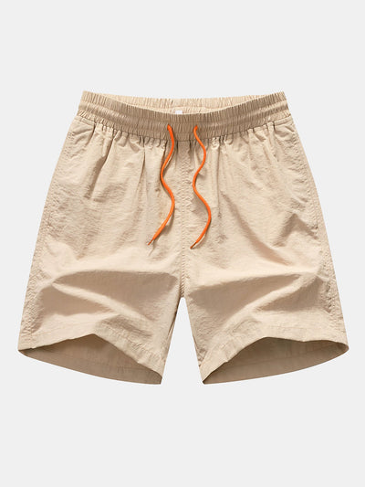 Regular Fit Palm Trees Silhouette Print Cotton T-Shirt & Swim Shorts