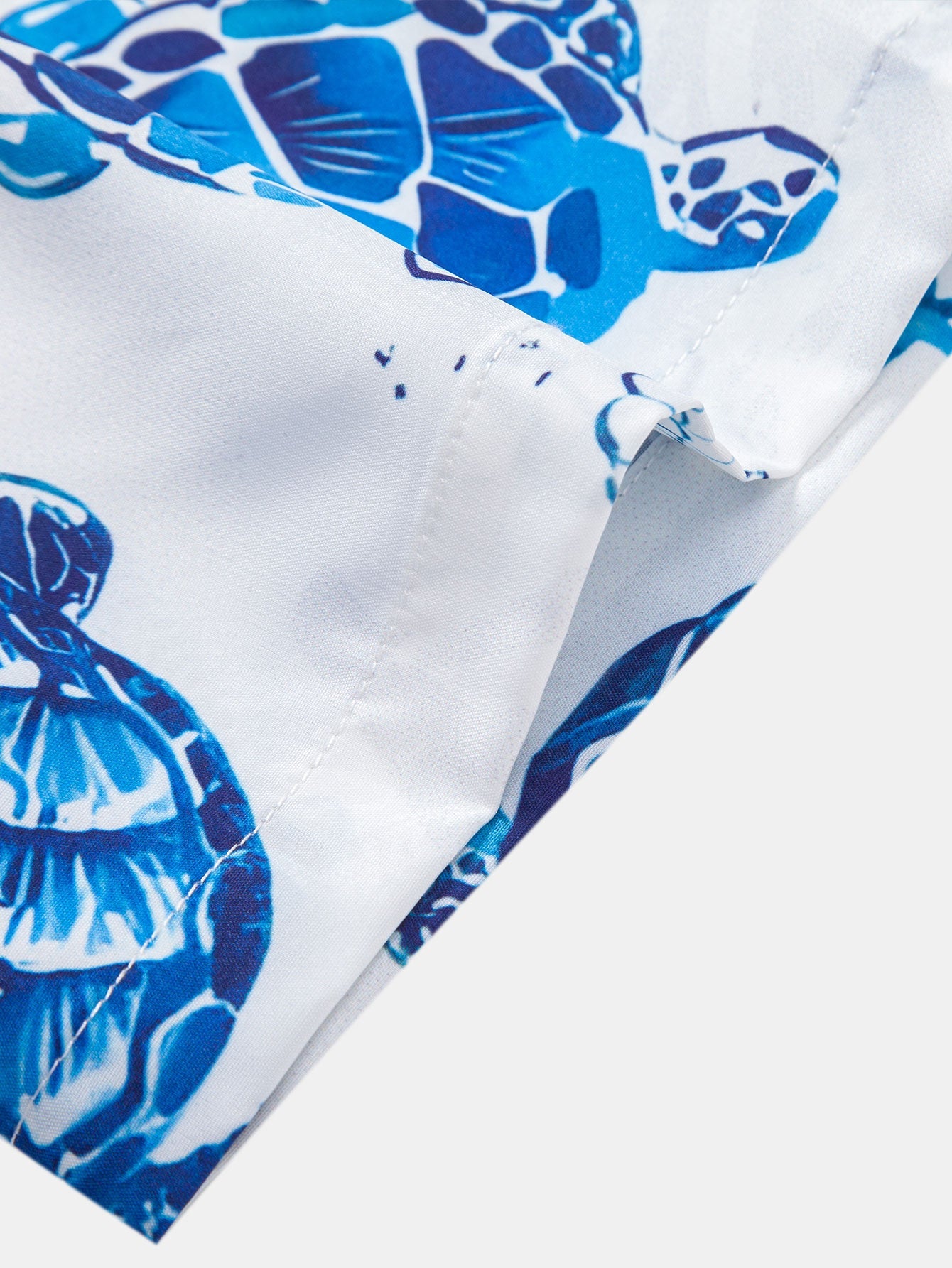 Turtle Print Button Up Shirt & Swim Shorts