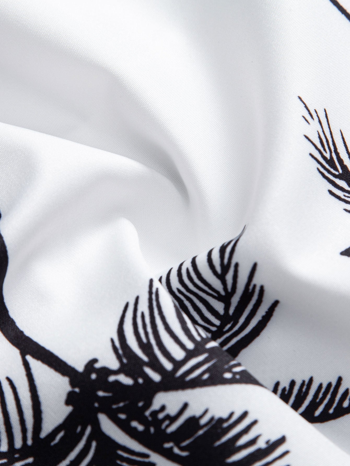 Regular Fit Palm Tree Print Cotton T-Shirt & Palm Tree Print Swim Shorts