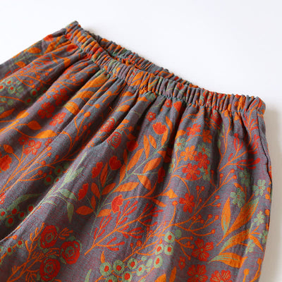 Isabella™ | Vintage Leaf Cotton Loungewear Set
