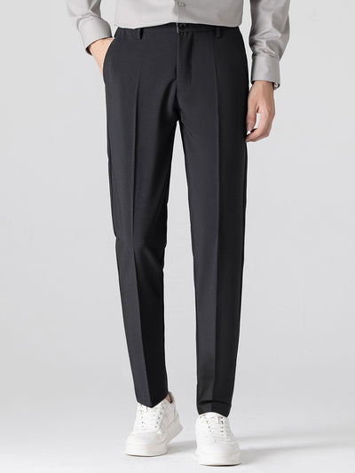 Wave Jacquard Knit V Neck Polo Shirt & Slim Fit Tapered Trousers