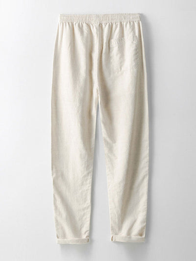 Riviera Knitted Waffle Cuban Shirt & Straight Leg Linen Pants Set