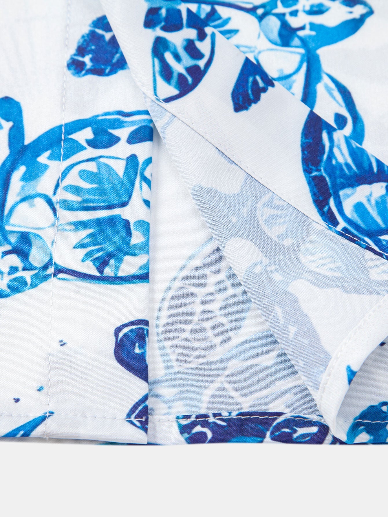 Turtle Print Button Up Shirt & Swim Shorts