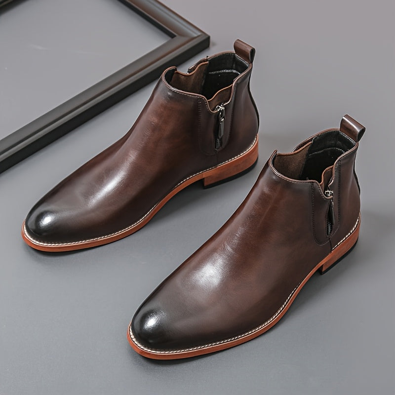 Reginald Thornton side-zip chelsea leather boots