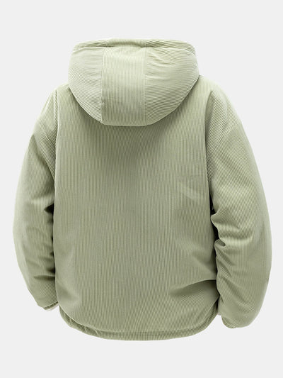 Teddy Corduroy Reversible Hooded Jacket