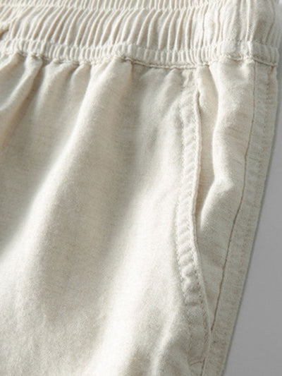 Riviera Knitted Waffle Cuban Shirt & Straight Leg Linen Pants Set