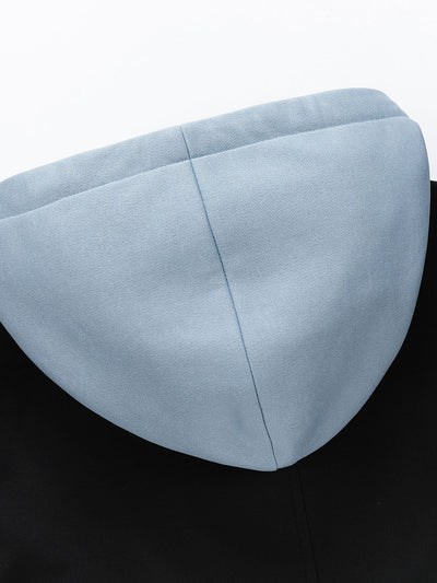 Contrast 2 In 1 Hooded Bomber Jacket