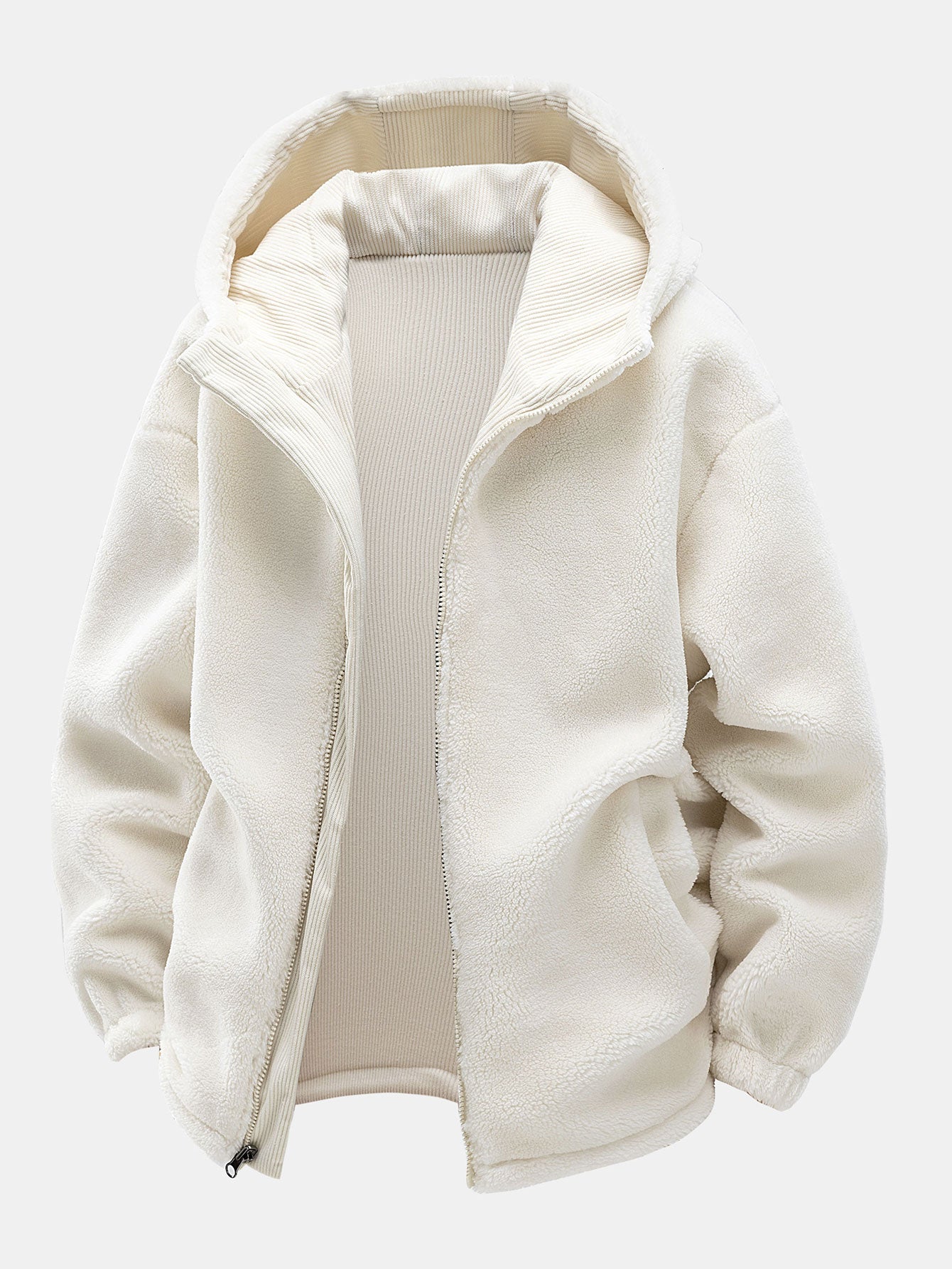 Teddy Corduroy Reversible Hooded Jacket