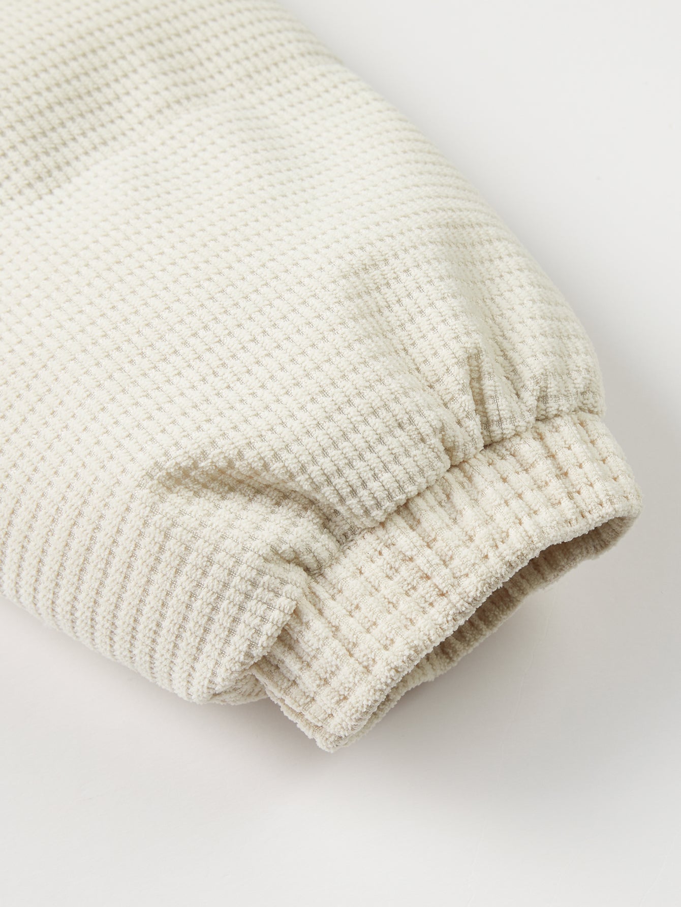 Teddy Lined Corduroy Hooded Puffer Coat