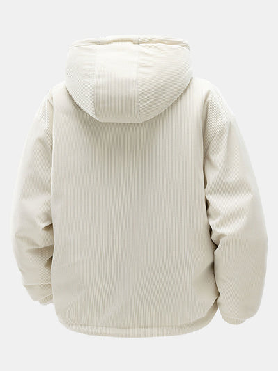 Teddy Corduroy Reversible Hooded Jacket