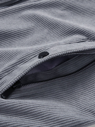 Teddy Lined Zip Up Corduroy Jacket