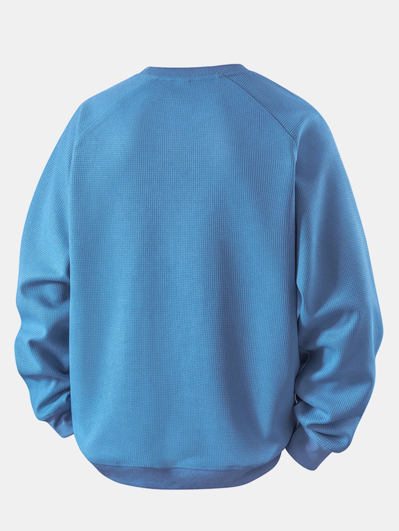 Relax Fit Waffle Crew Neck Sweatshirt