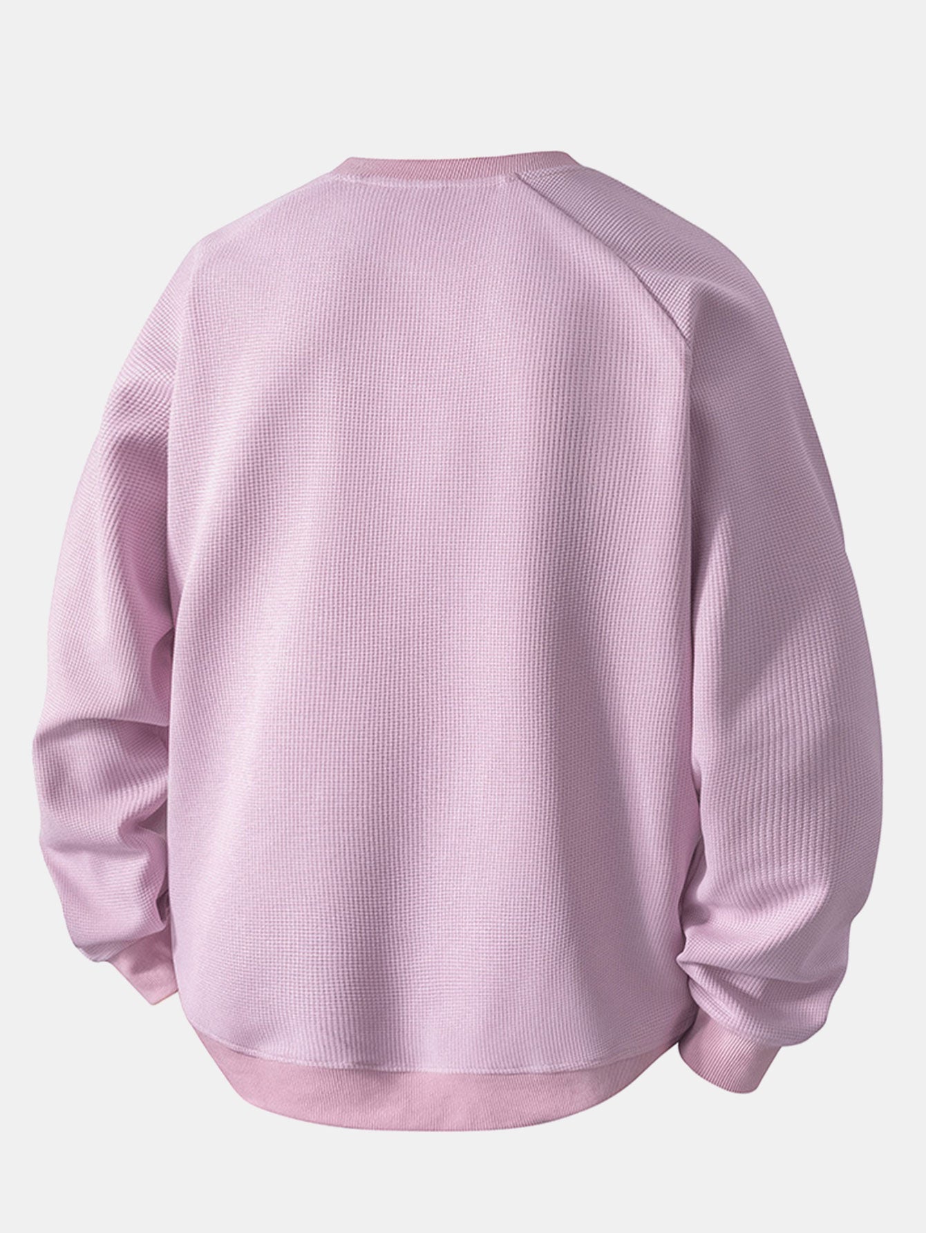 Relax Fit Waffle Crew Neck Sweatshirt