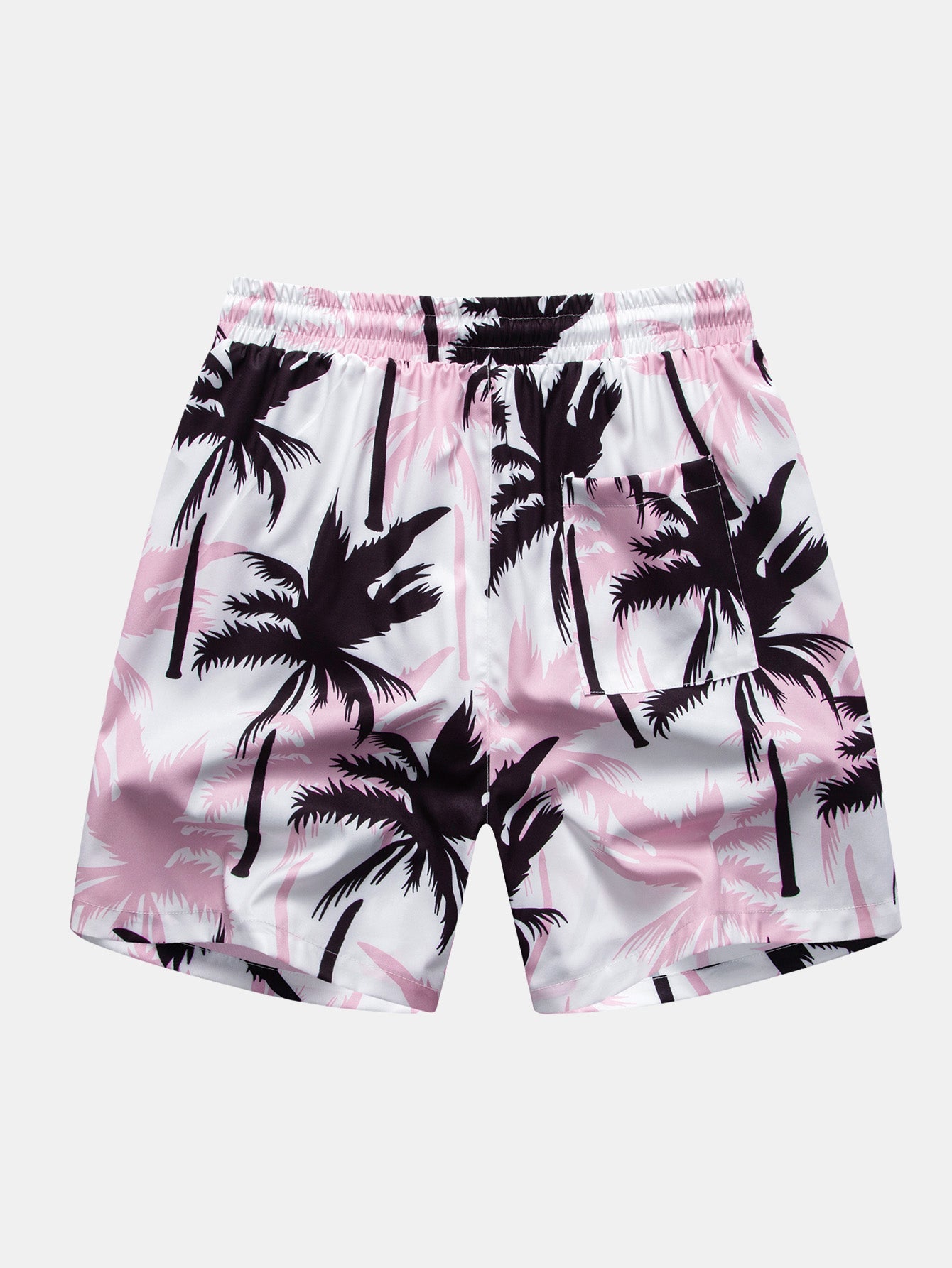Regular Fit Palm Tree Print Cotton T-Shirt & Palm Tree Print Swim Shorts