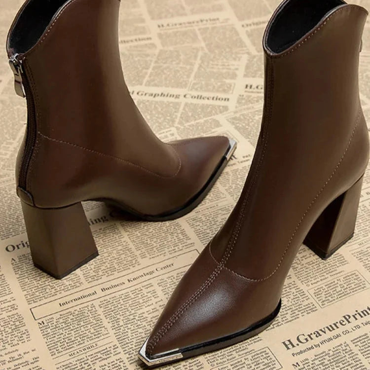 Chloe | Chrome Tip Chelsea Boots