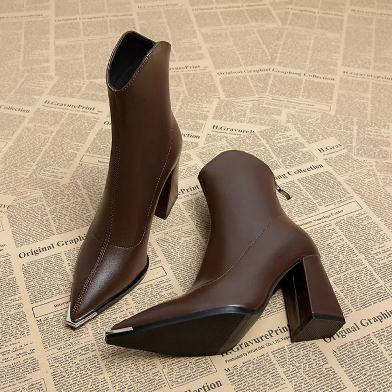 Chloe | Chrome Tip Chelsea Boots