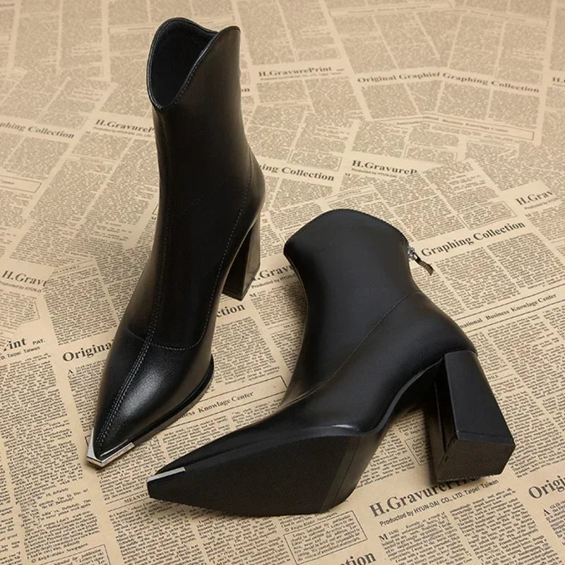 Chloe | Chrome Tip Chelsea Boots