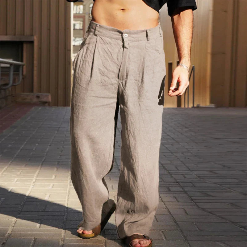 DARIO | WIDE-LEG LINEN PANTS
