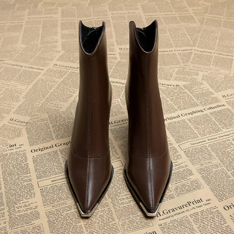 Chloe | Chrome Tip Chelsea Boots