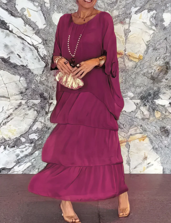 Caroline | Fluid Maxi Dress – Effortless Elegance