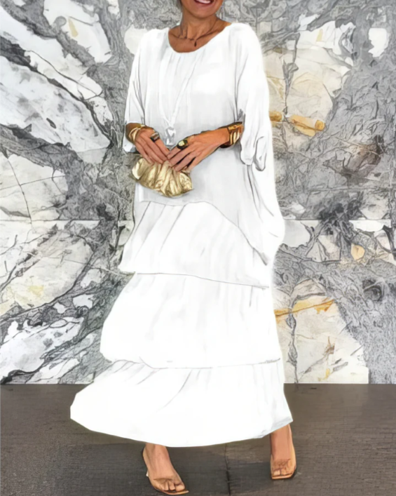 Caroline | Fluid Maxi Dress – Effortless Elegance