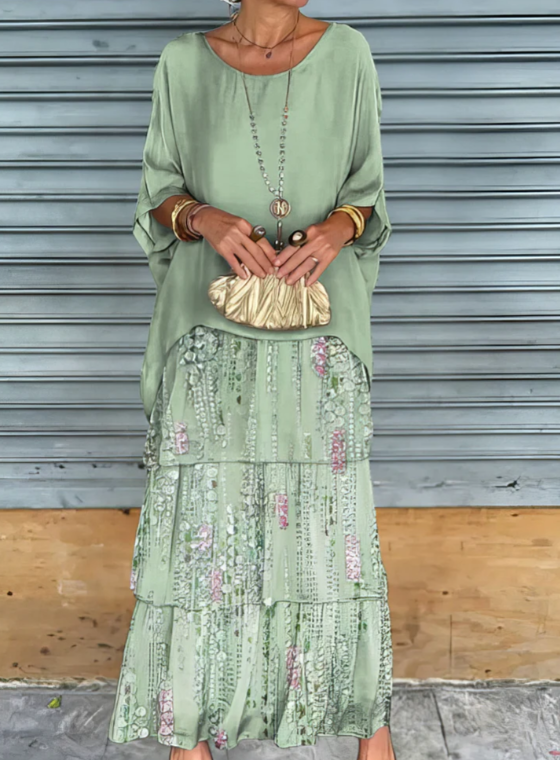 Caroline | Fluid Maxi Dress – Effortless Elegance