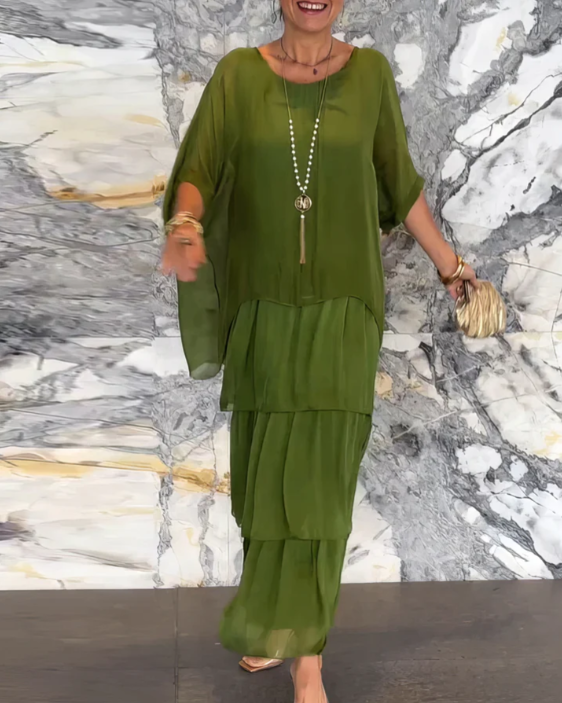 Caroline | Fluid Maxi Dress – Effortless Elegance