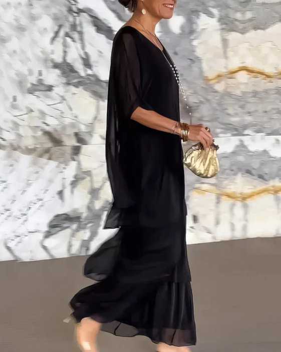 Caroline | Fluid Maxi Dress – Effortless Elegance